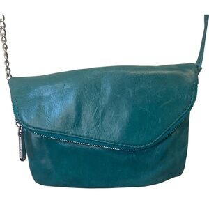 Hobo the Original Purse Women’s Teal Leather Daria Crossbody Clutch